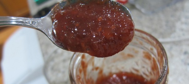 spoonful of rhubarb berry jam
