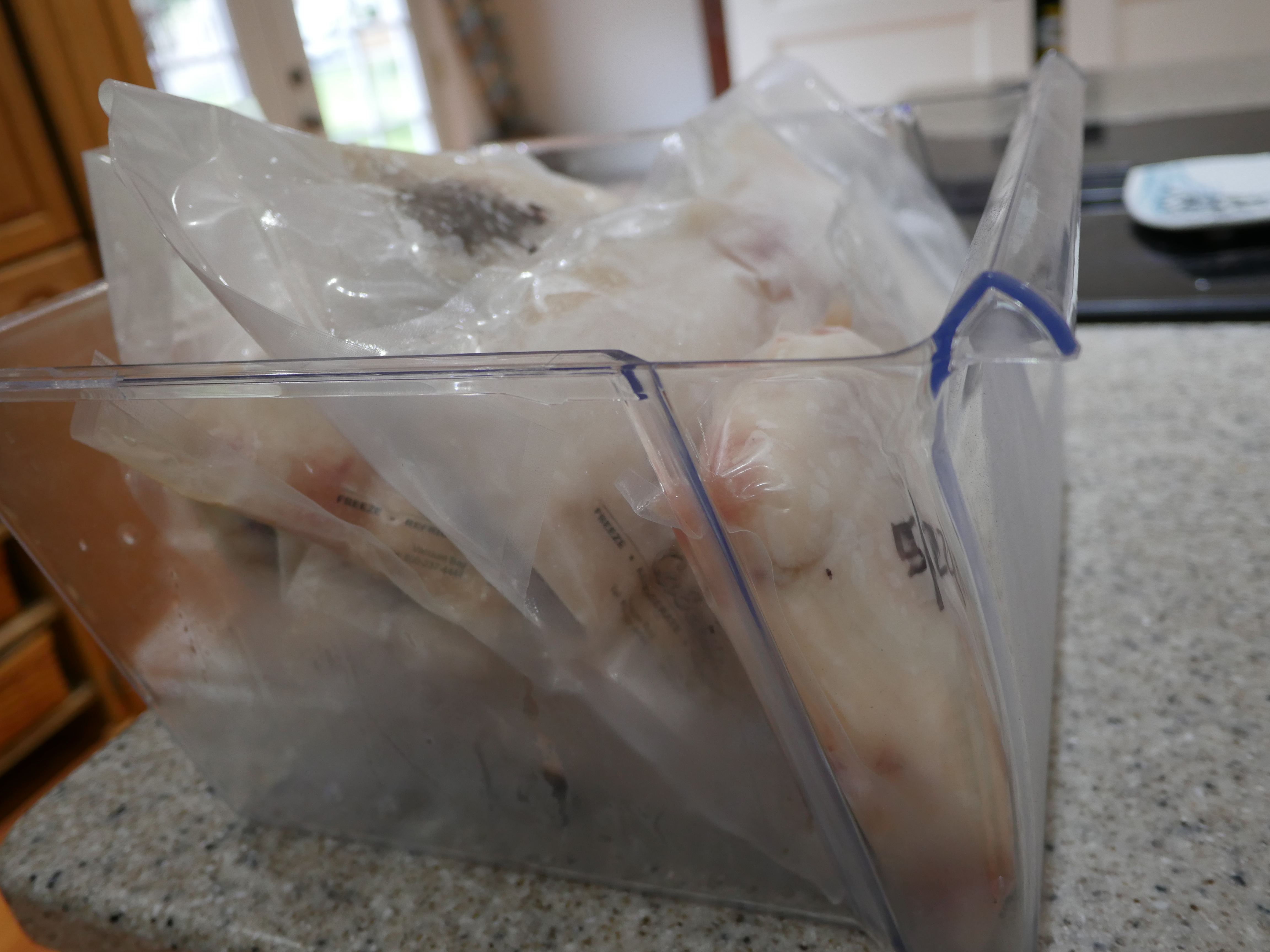frozen halibut and lingcod fillets