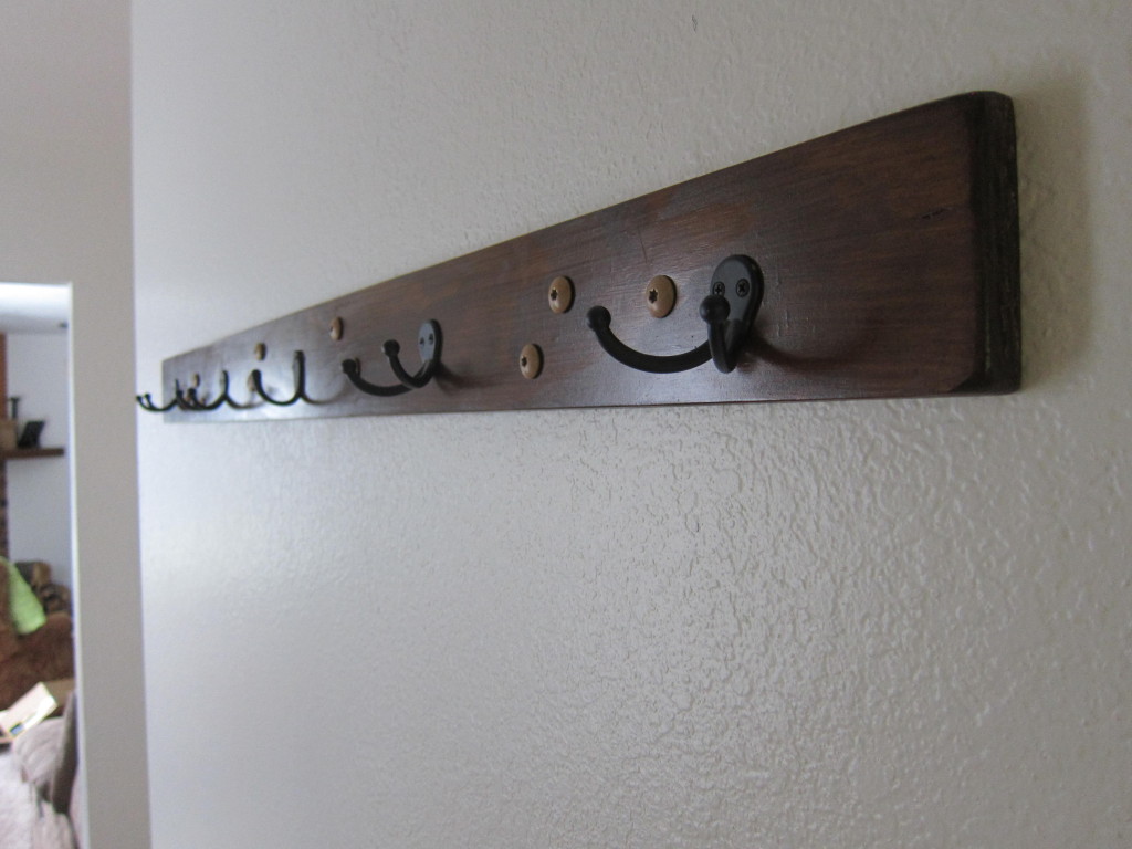 completed DIY coat hanger