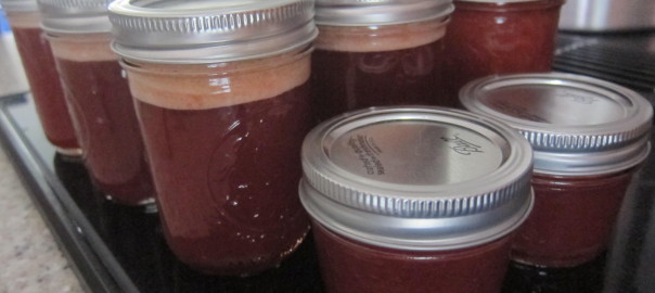 sealed jars of homemade crabapple jam