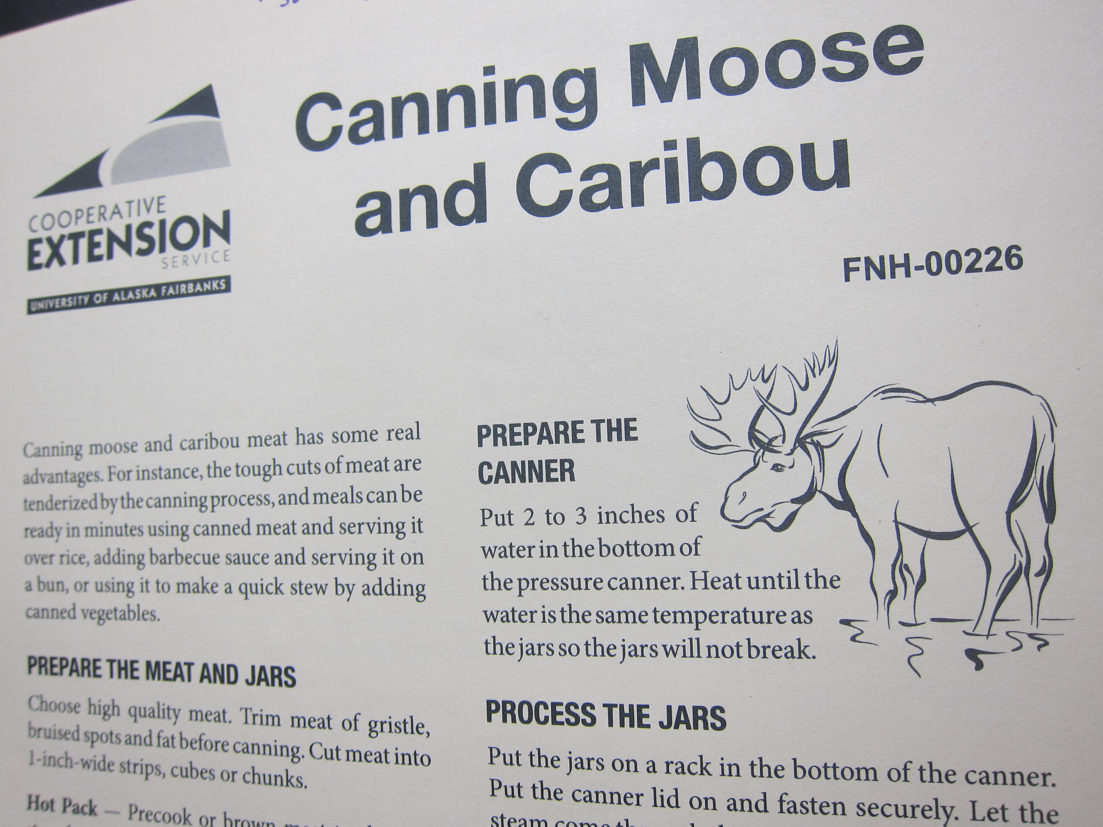 UAF Canning Moose and Caribou Guide